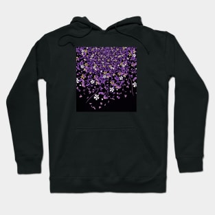 Nonbinary Pride Scattered Falling Flowers and Leaves Hoodie